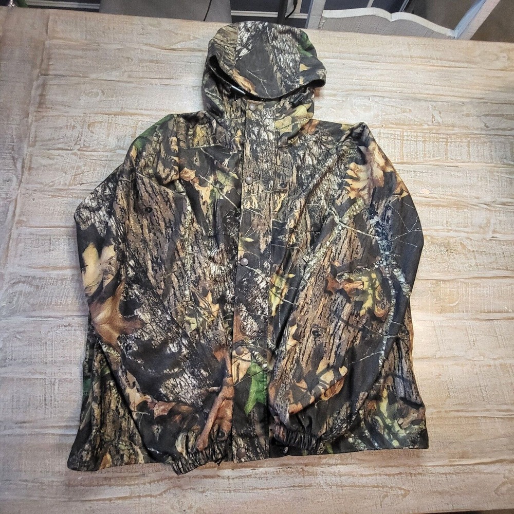 Herter's Hooded Camo Jacket Mens XLT Mossy Oak Break Up Camo